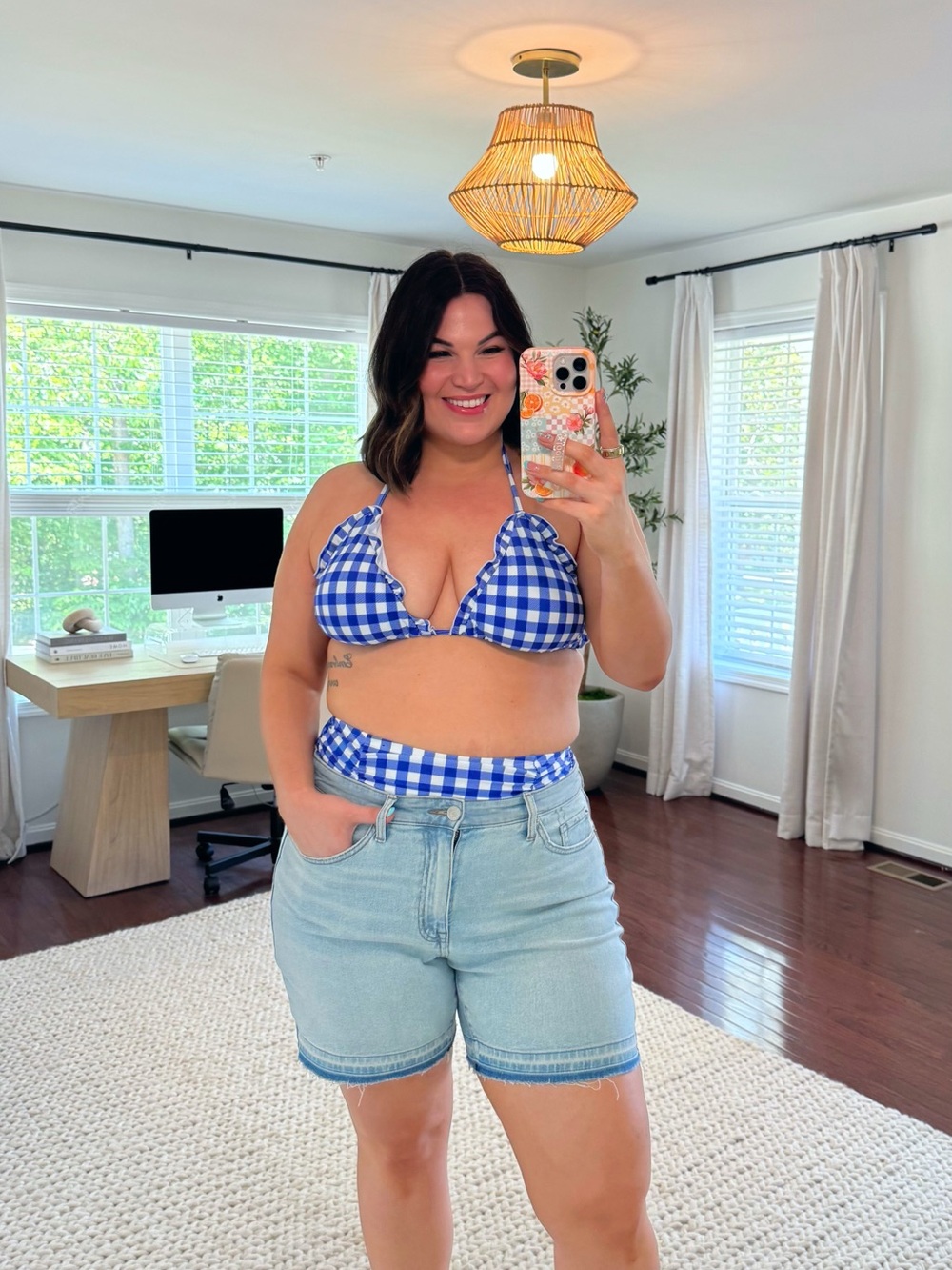torrid Light Blue High-Rise Dad Denim Shorts